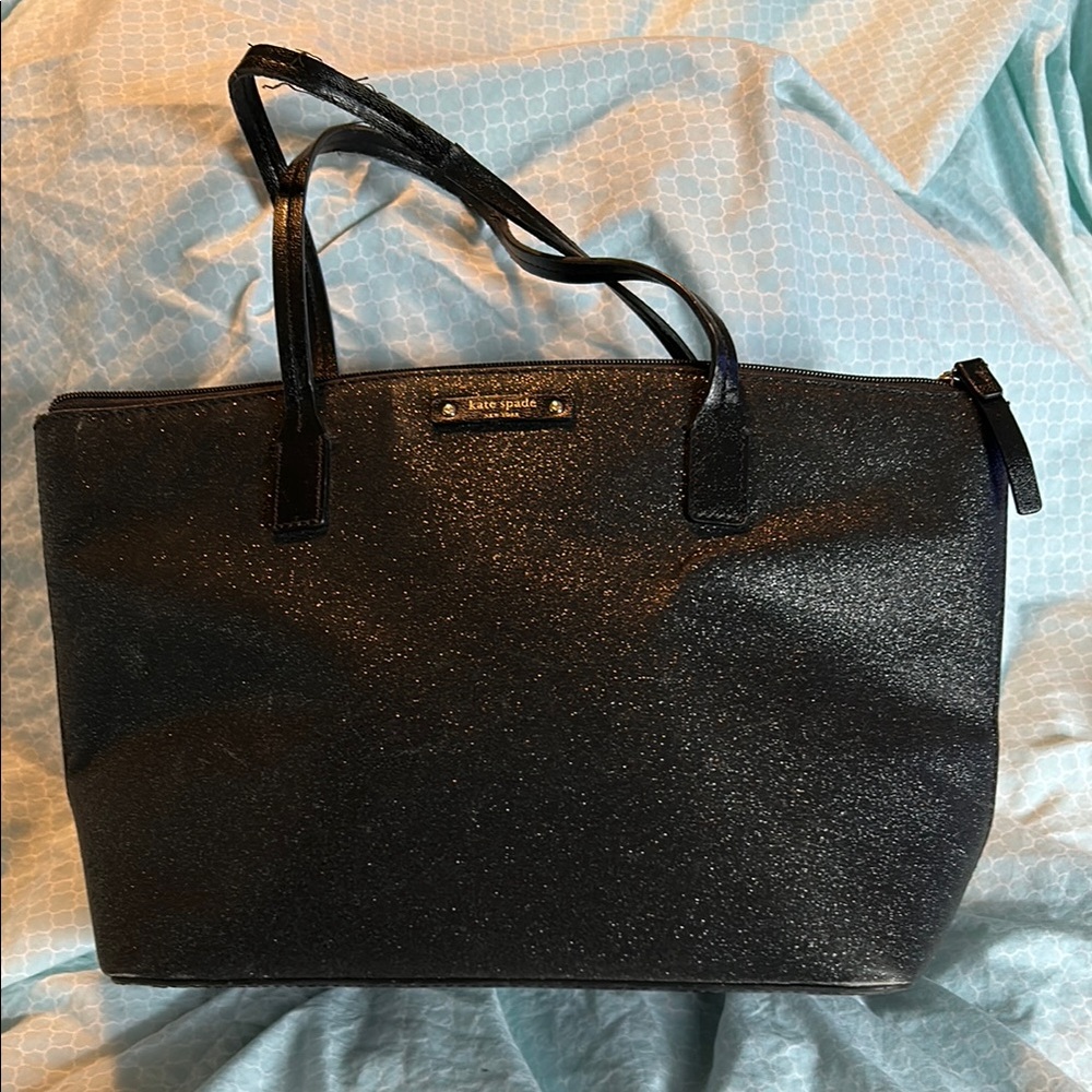 Kate Spade Black sparkle Tote Bag